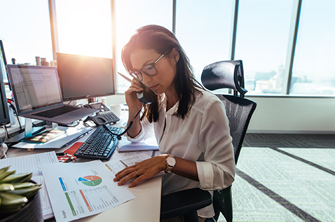 Women sitting in an office