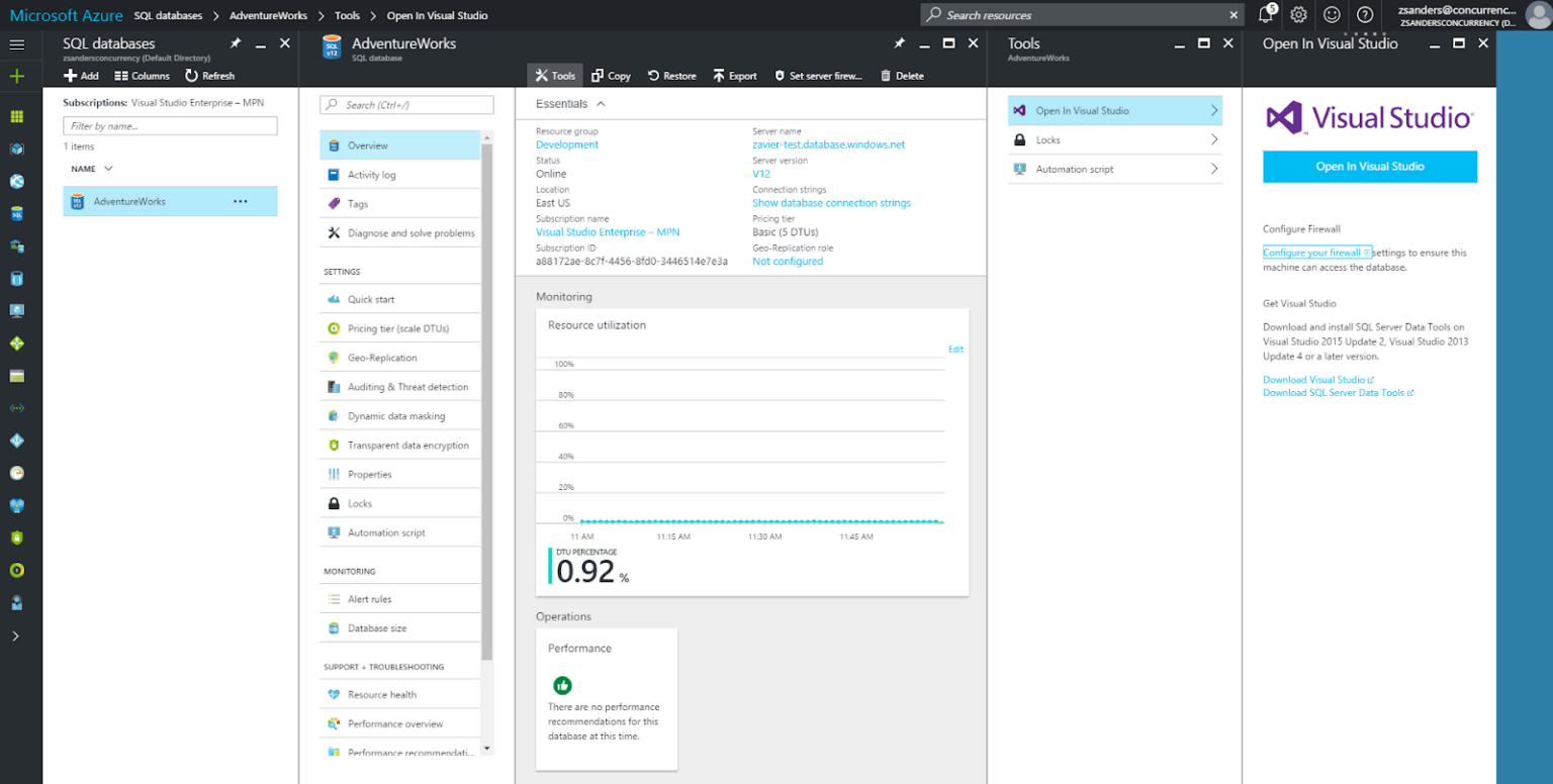 Connect to Azure SQL Database with NodeJS and mssql – Concurrency